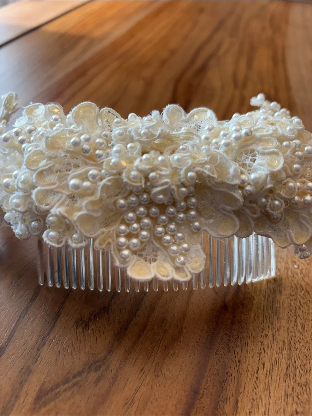 TONI FEDERICI Ivory Floral Pearl Hair Comb - Vintage, 90s